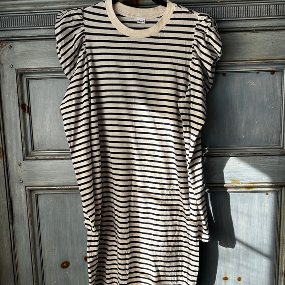 Clare V Striped Le Puff Dress Size M - Picture 5 of 11